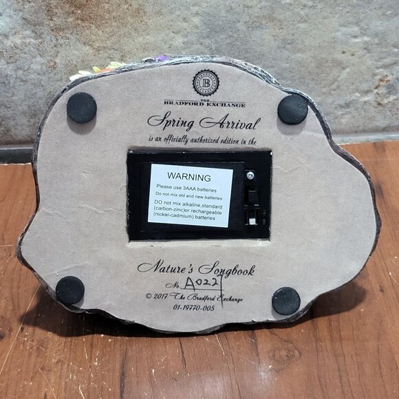 Bradford Exchange Touch Activated Songbirds Sculpture Spring Arrival A O22 Natur - Picture 5 of 11